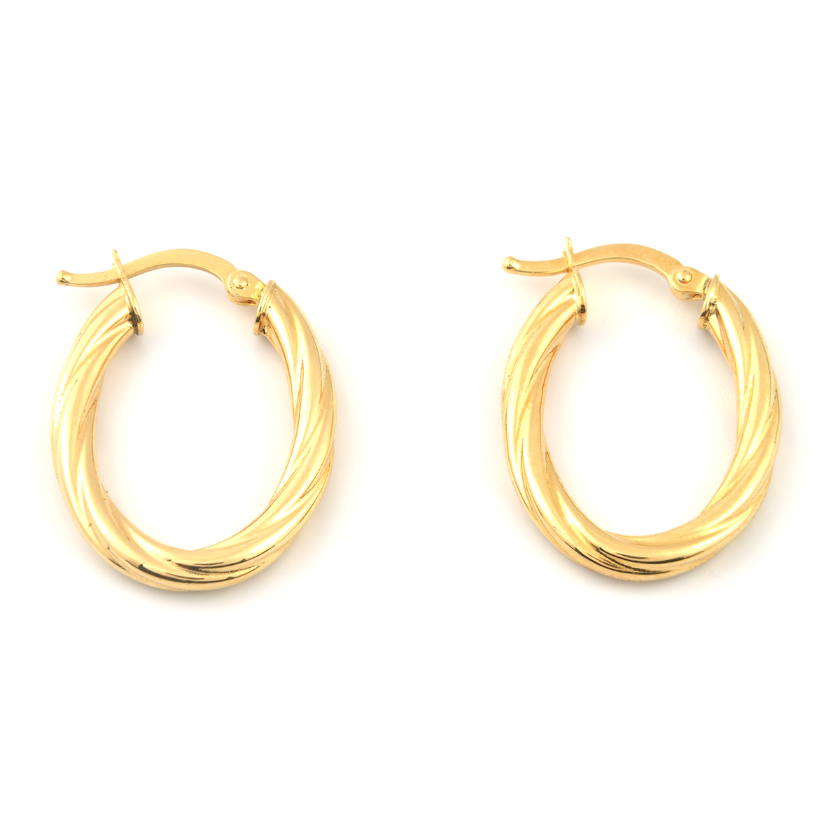 Par de brincos argola em ouro amarelo 18K